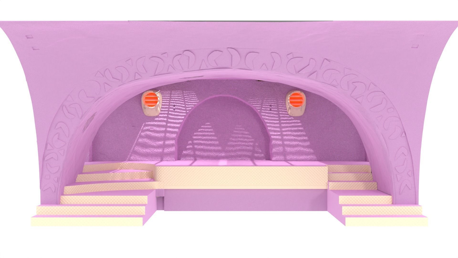 Jabbas Throne Area - small Foam version - 1-18 Hasbro Kenner 3D print model_2