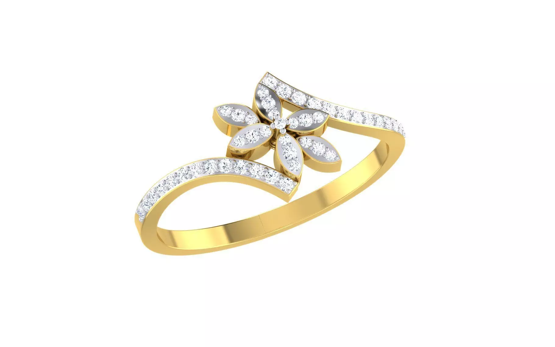 Solitaire Engagement Ring 3dm STL OBJ FBX Render Details 3D print model
