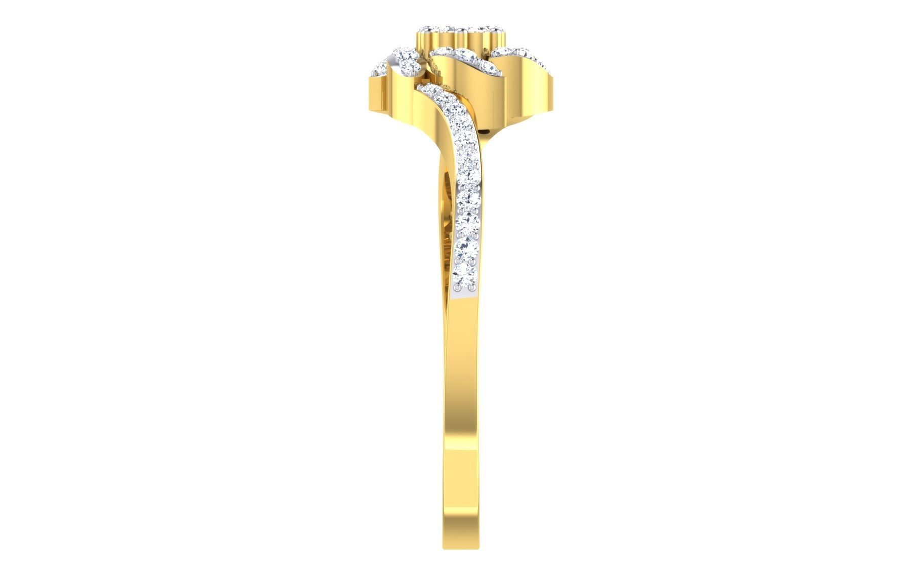 Solitaire Engagement Ring 3dm STL OBJ FBX Render Details 3D print model_5