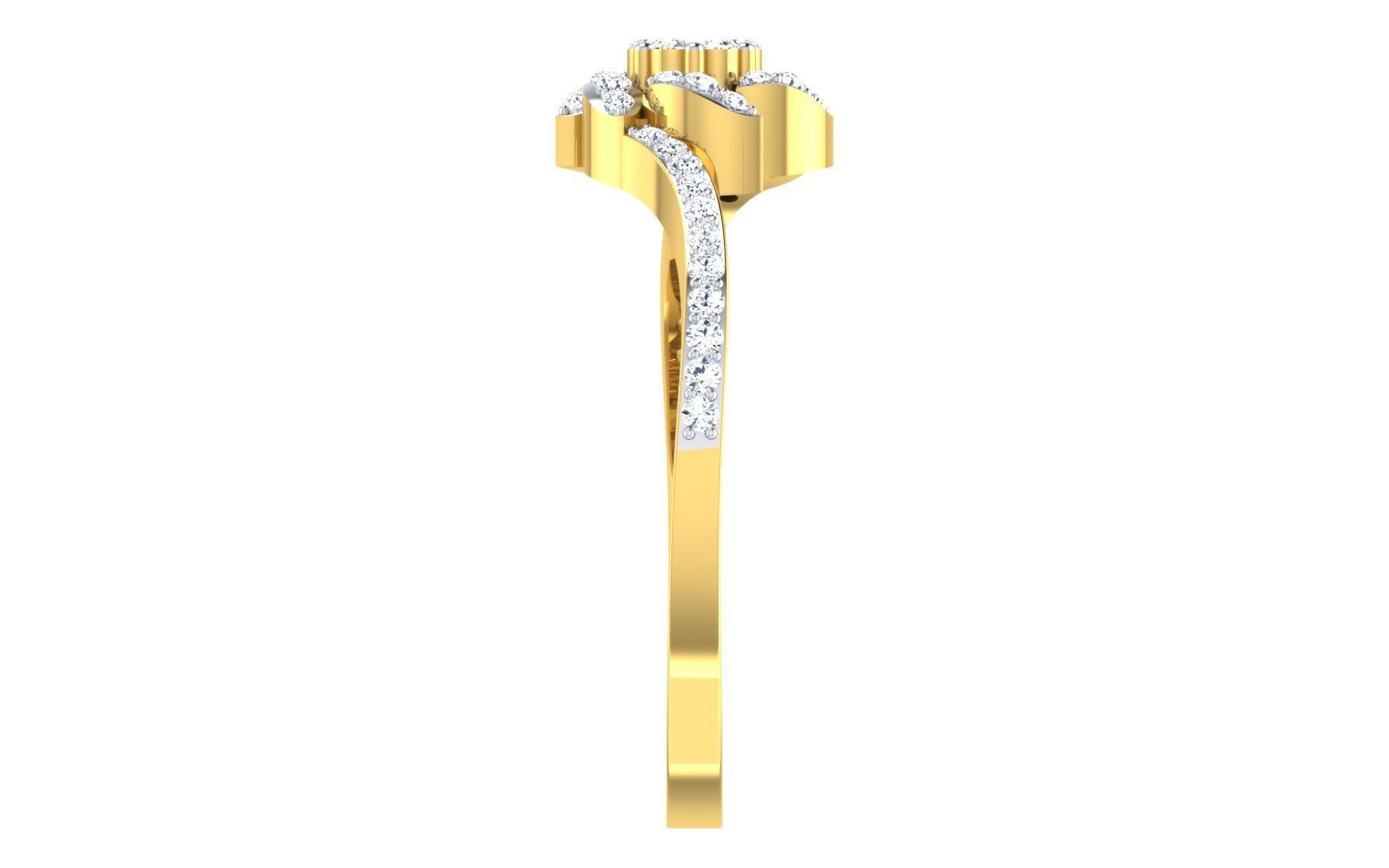 Solitaire Engagement Ring 3dm STL OBJ FBX Render Details 3D print model_4