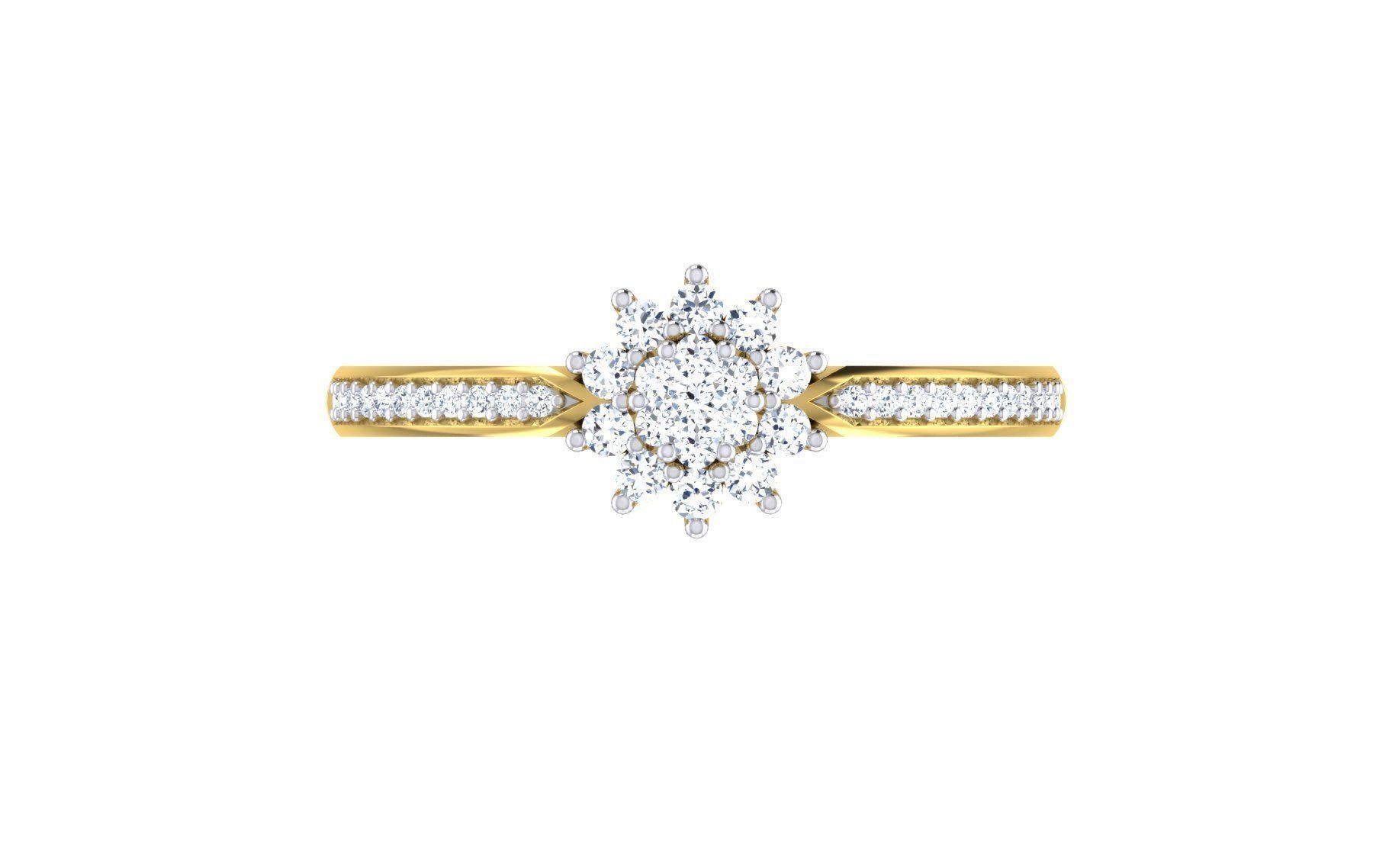 Solitaire Engagement Ring 3dm STL OBJ FBX Render Details 3D print model_6