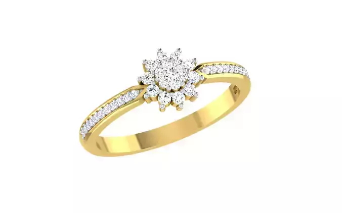 Solitaire Engagement Ring 3dm STL OBJ FBX Render Details