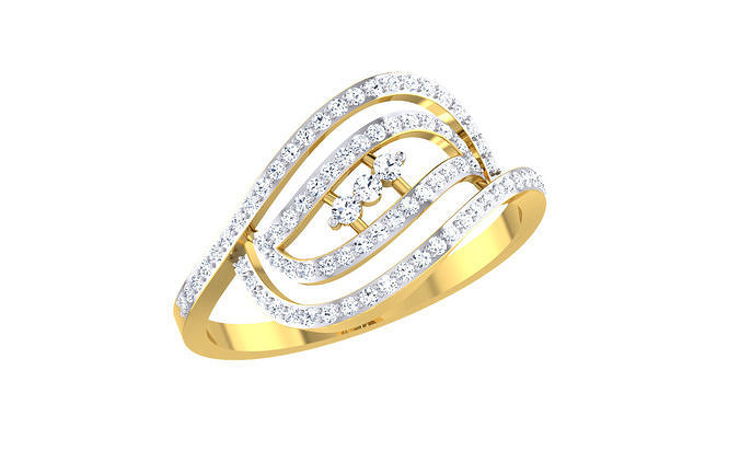 Solitaire Engagement Wedding Ring 3dm STL OBJ FBX Render Details 3D print model