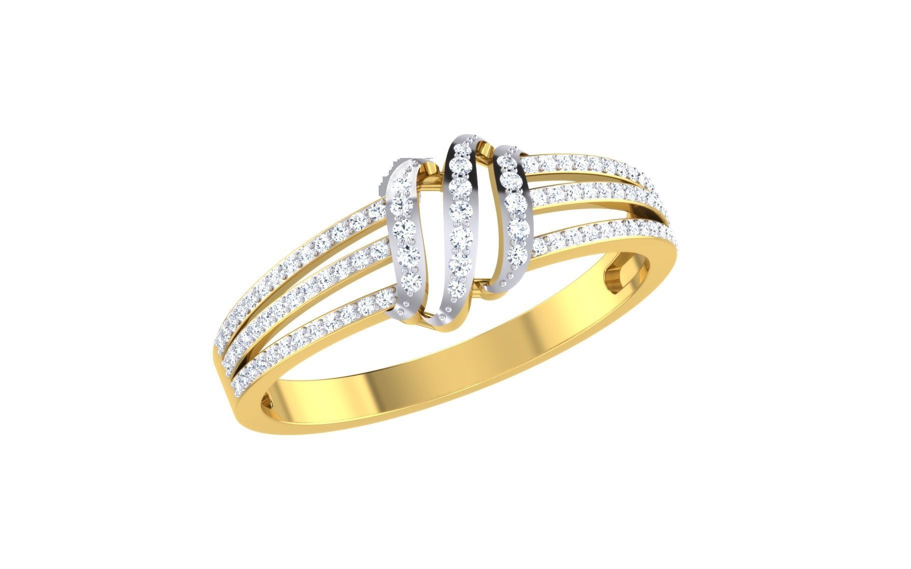 Solitaire Engagement Wedding Ring 3dm STL OBJ FBX Render Details 3D print model_1