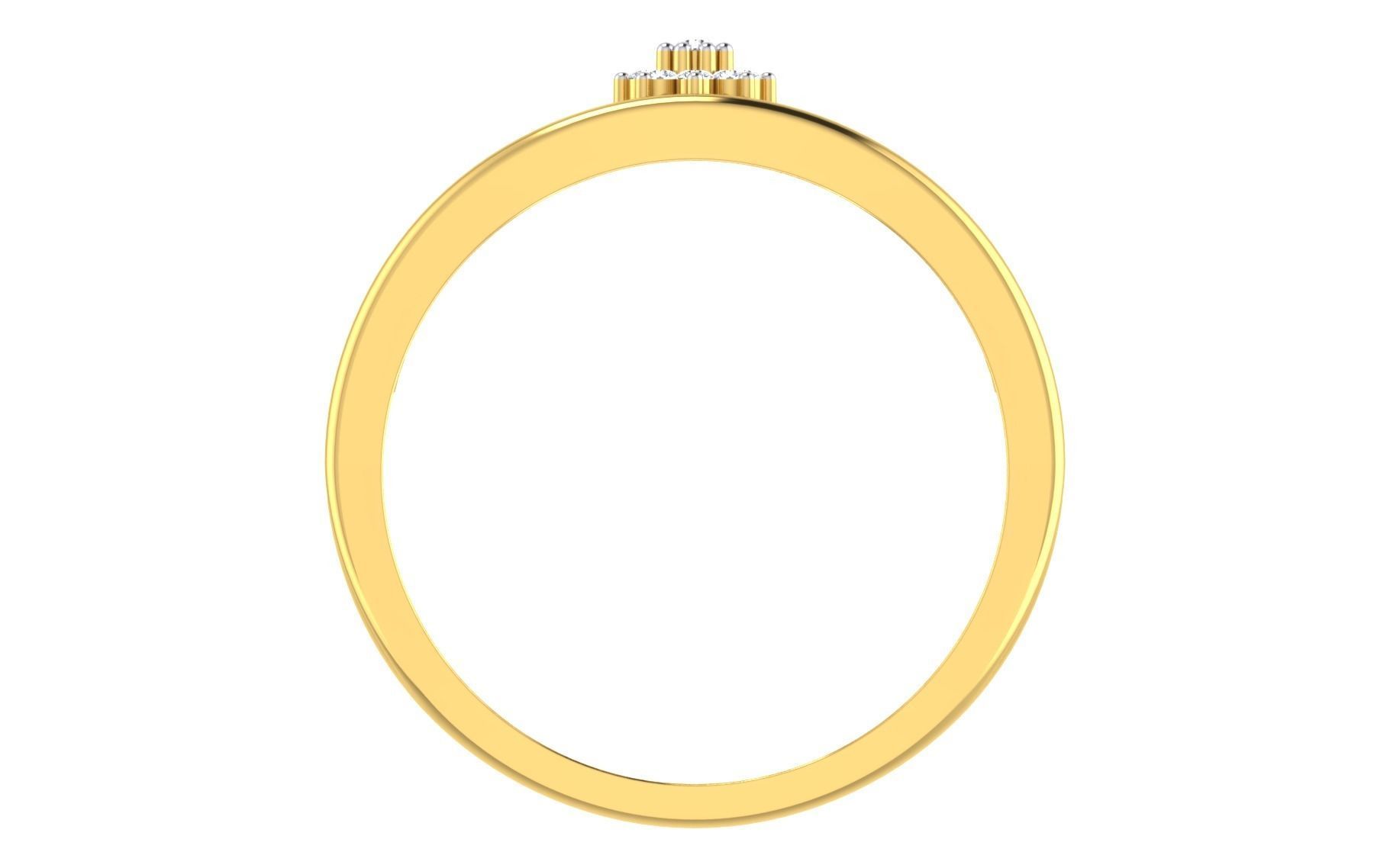 Solitaire Engagement Wedding Ring 3dm STL OBJ FBX Render Details 3D print model_3