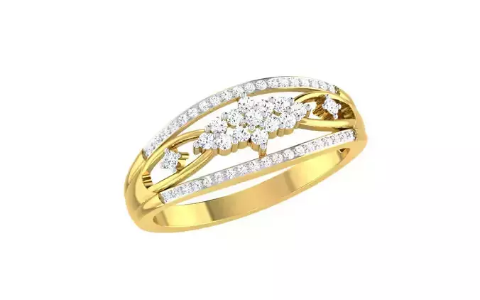 Solitaire Engagement Wedding Ring 3dm STL OBJ FBX Render Details