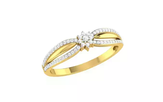 Solitaire Engagement Wedding Ring 3dm STL OBJ FBX Render Details