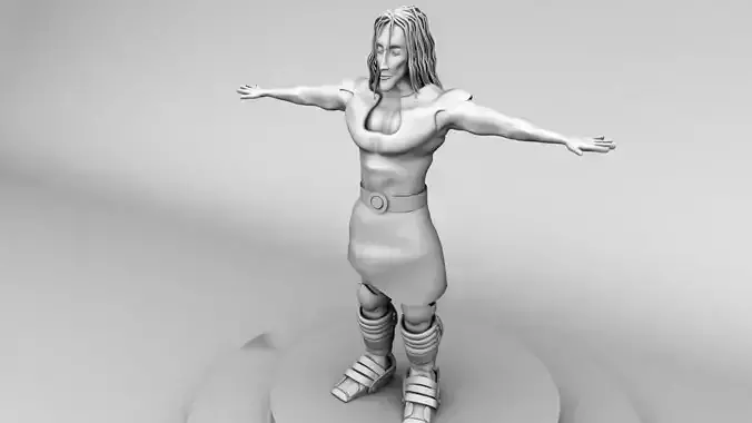 warrior male 3D model