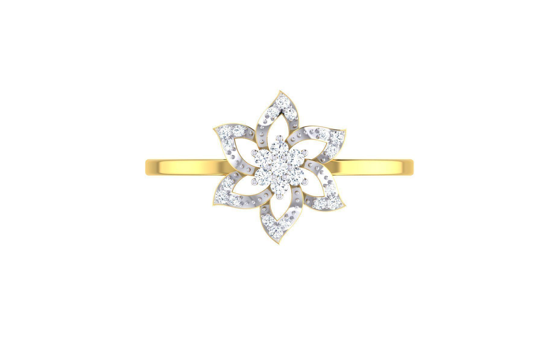 Solitaire Women Engagement Band Ring 3D print model_6