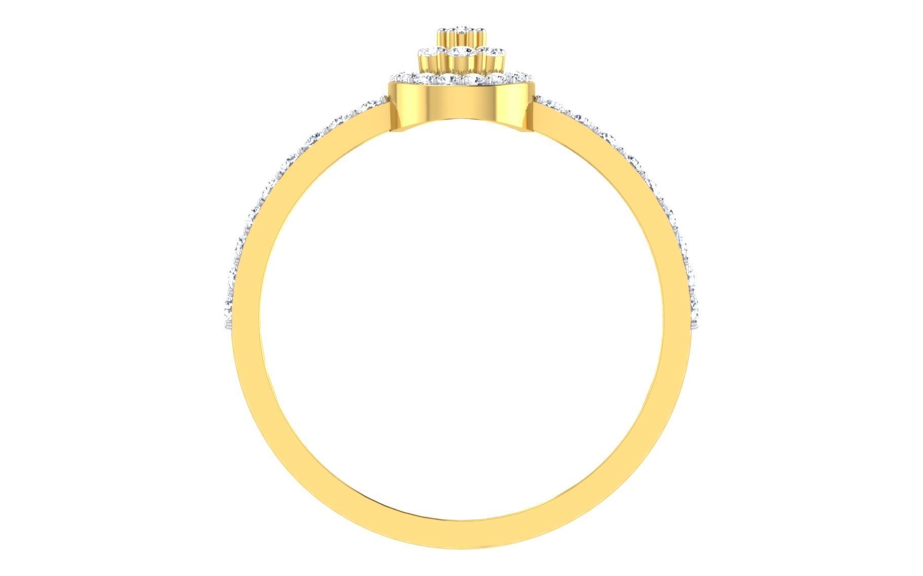 Solitaire Engagement Ring 3dm STL OBJ FBX Render Details 3D print model_3