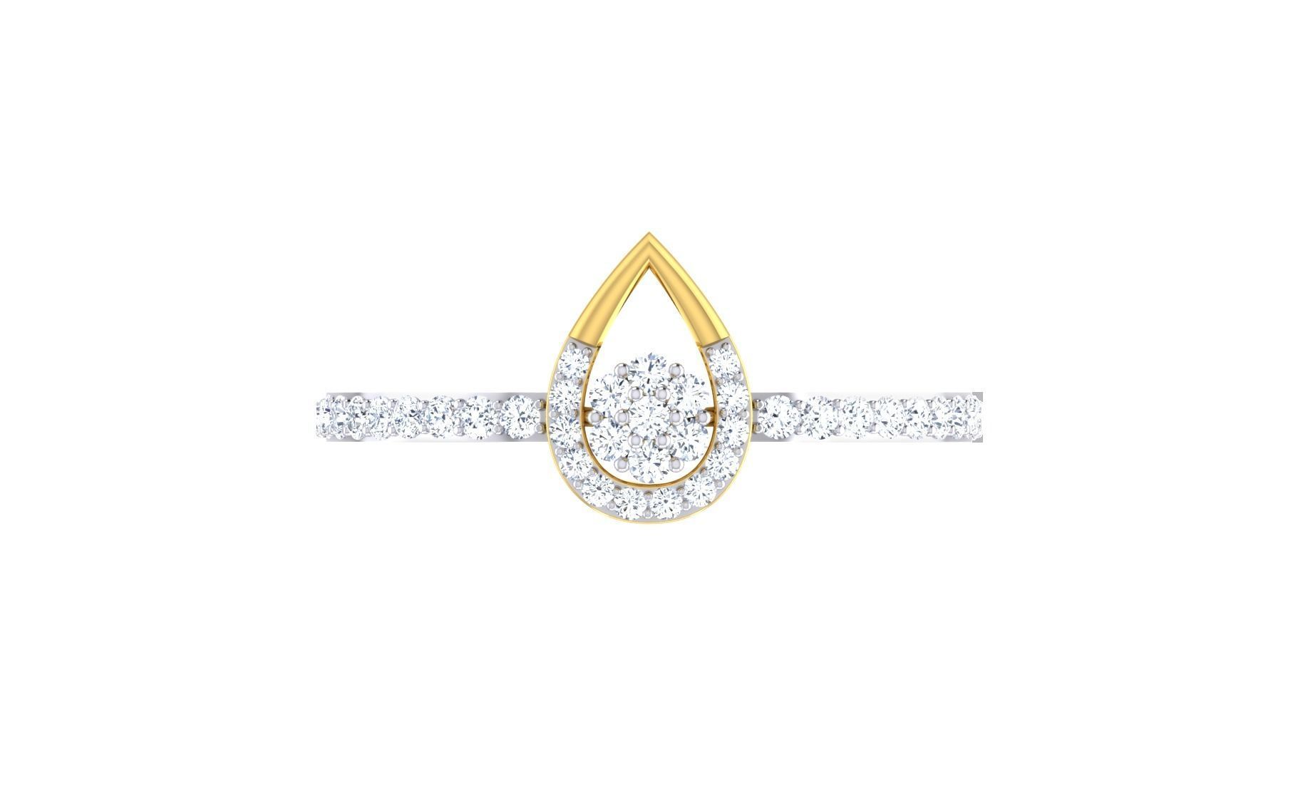 Solitaire Engagement Ring 3dm STL OBJ FBX Render Details 3D print model_7