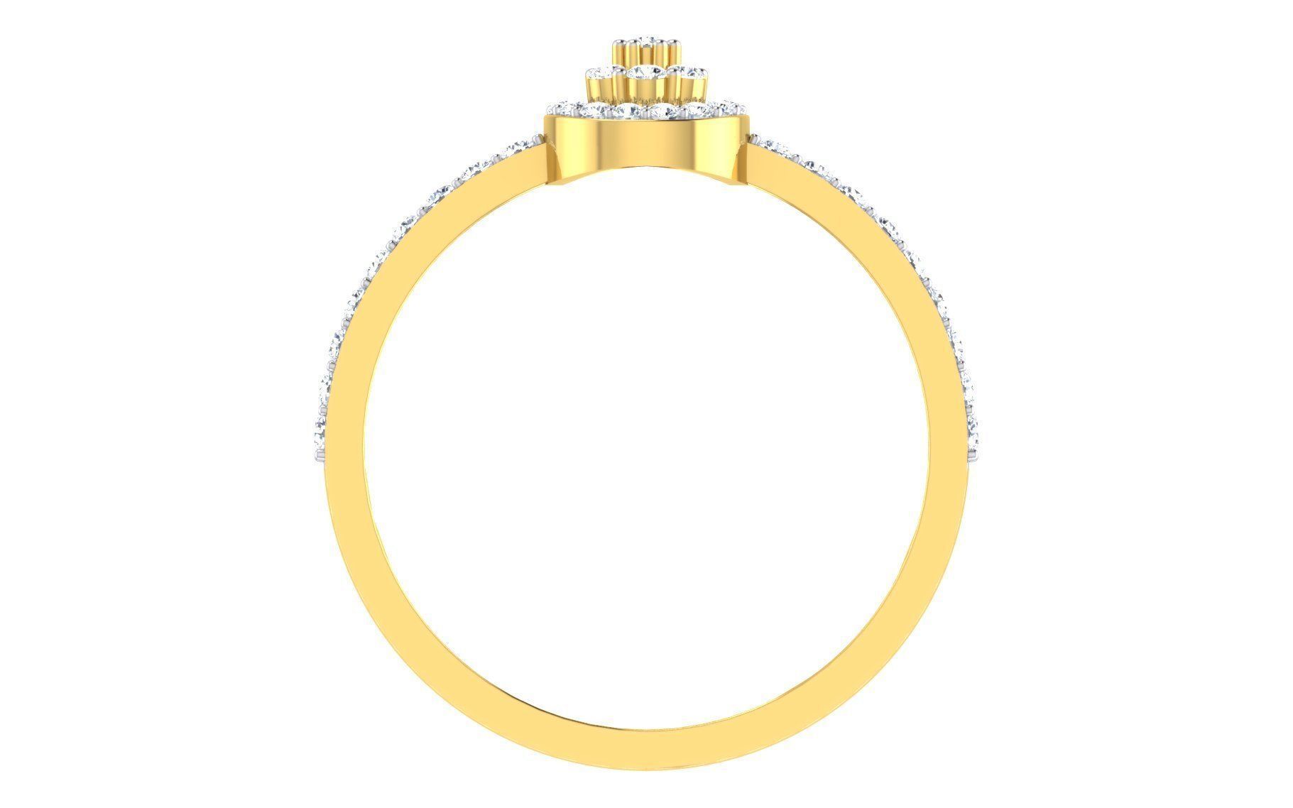 Solitaire Engagement Ring 3dm STL OBJ FBX Render Details 3D print model_2