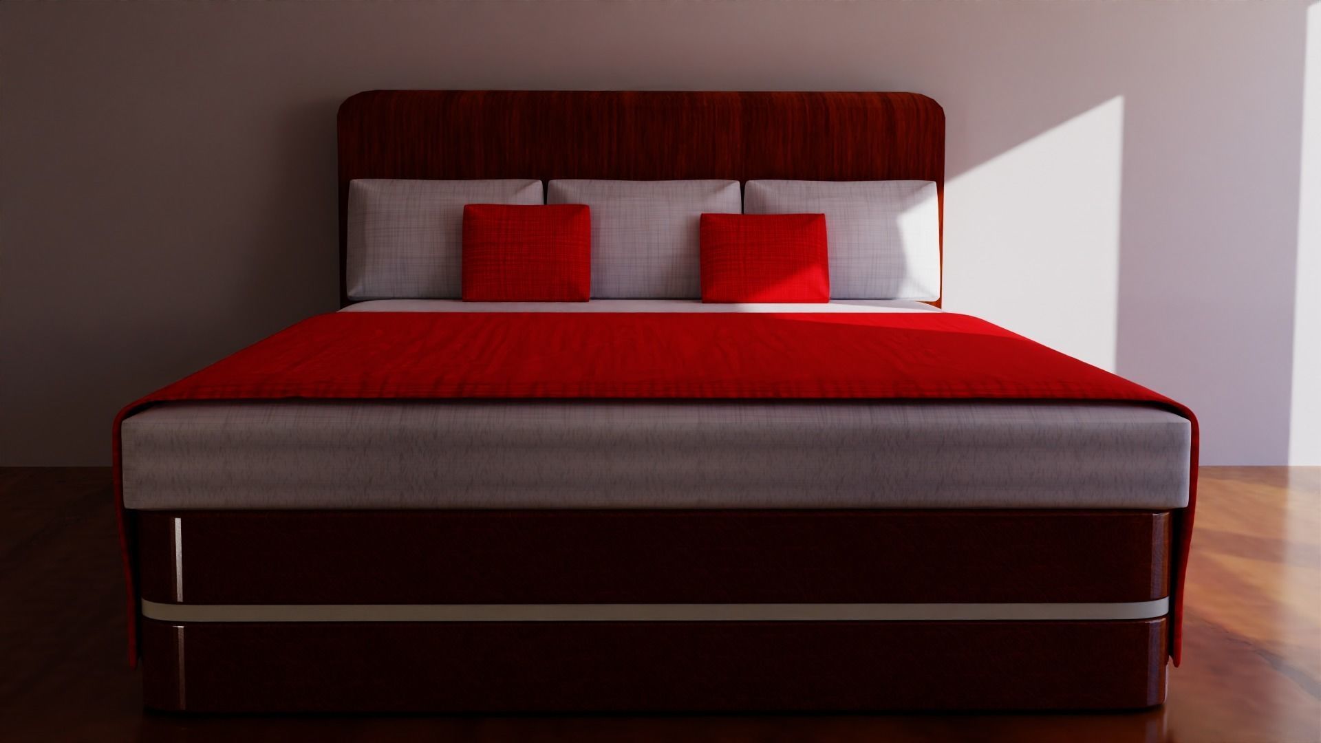 MODERN BED 3d Model Free 3D model_4