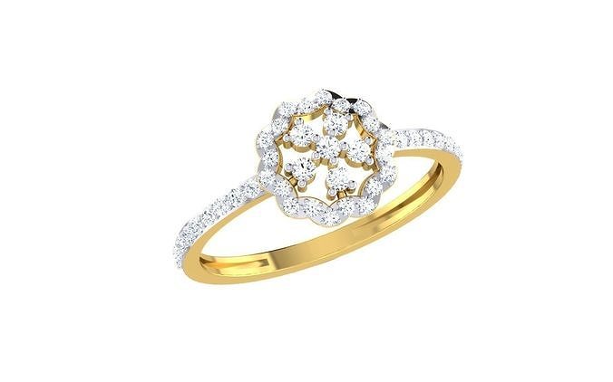 Solitaire Engagement Ring 3dm STL OBJ FBX Render Details 3D print model