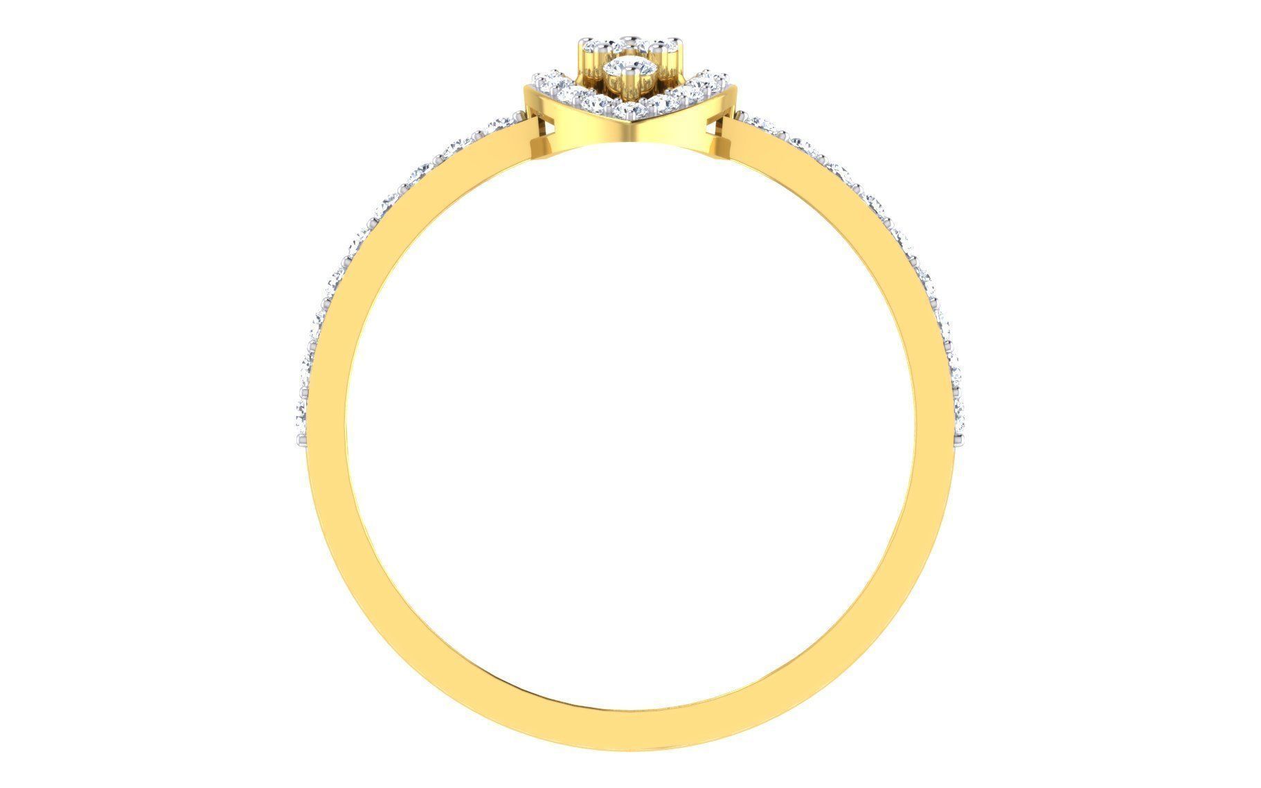 Solitaire Engagement Ring 3dm STL OBJ FBX Render Details 3D print model_2