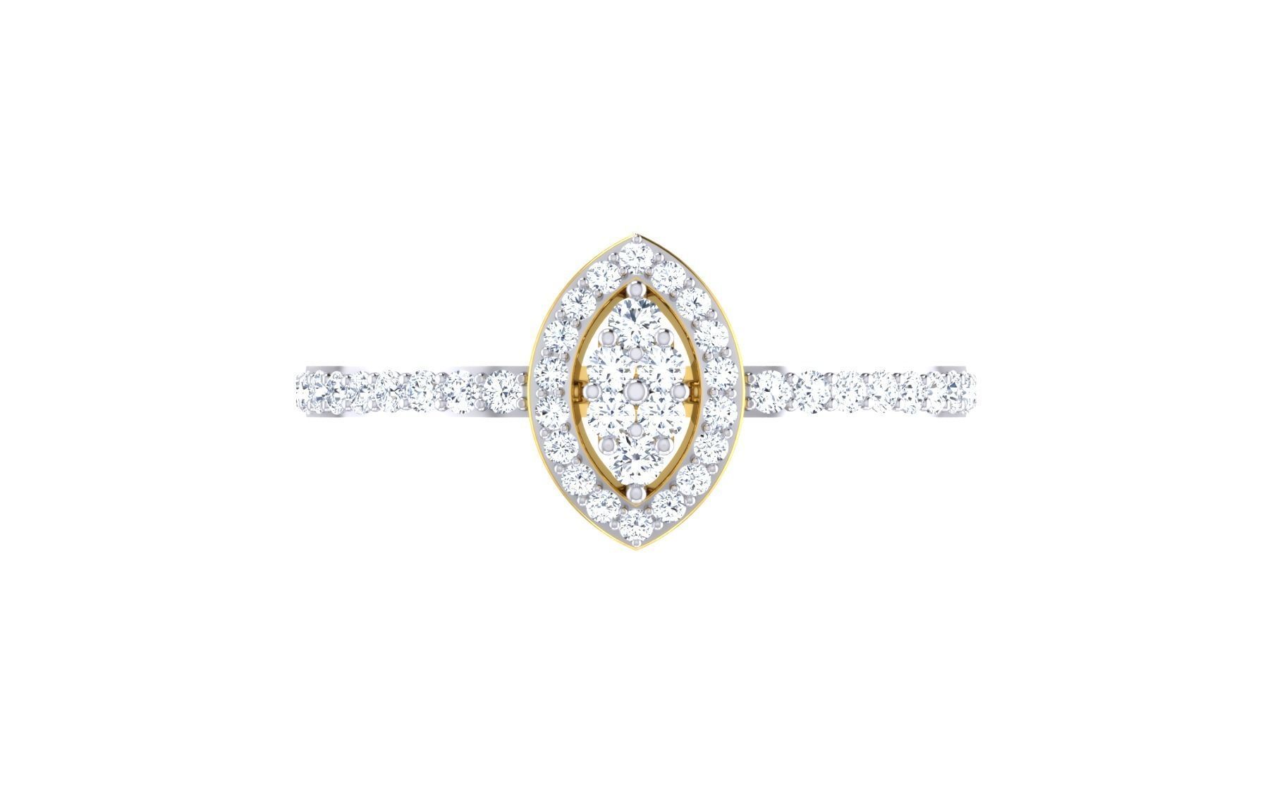 Solitaire Engagement Ring 3dm STL OBJ FBX Render Details 3D print model_7