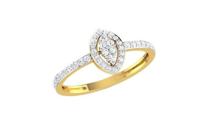 Solitaire Engagement Ring 3dm STL OBJ FBX Render Details 3D print model