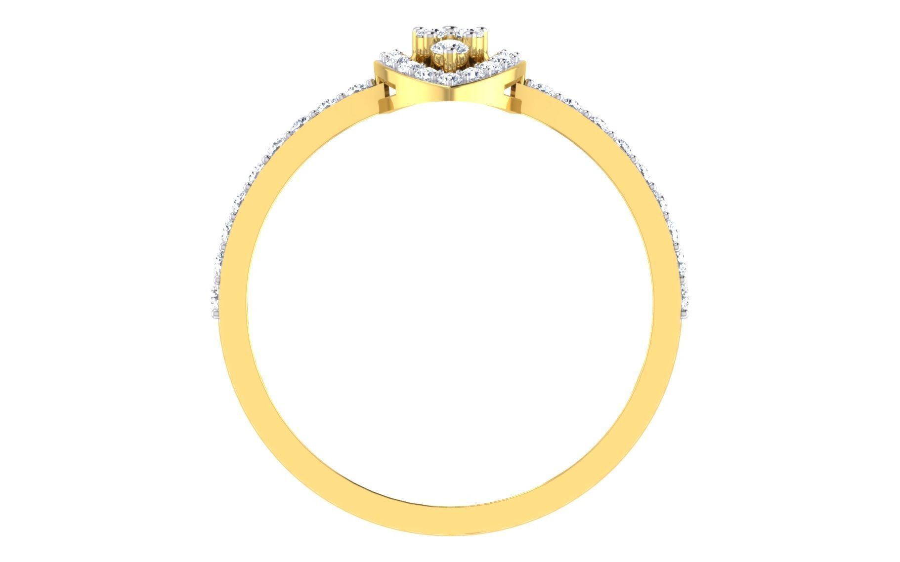 Solitaire Engagement Ring 3dm STL OBJ FBX Render Details 3D print model_3