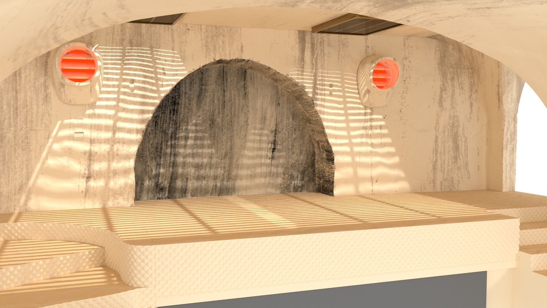 Jabbas Throne Area - small Foam version - 1-12 Blackseries 3D print model_13