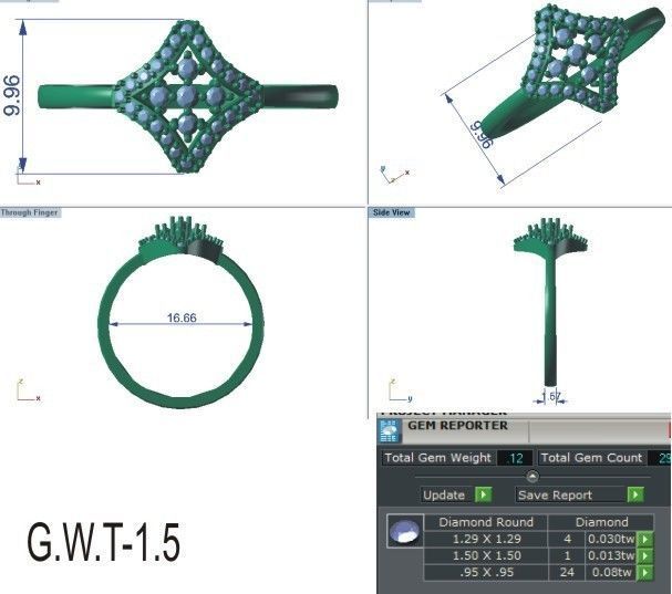 Solitaire Women Engagement Band Ring 3D print model_8