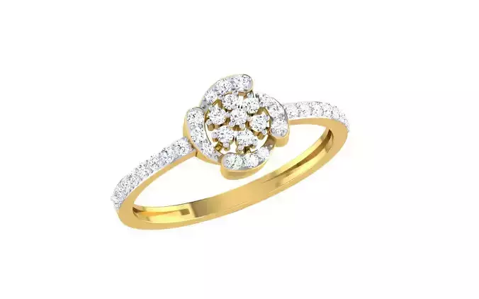 Solitaire Engagement Ring 3dm STL OBJ FBX Render Details