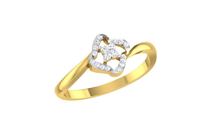 Solitaire Engagement Wedding Band Ring 3D print model