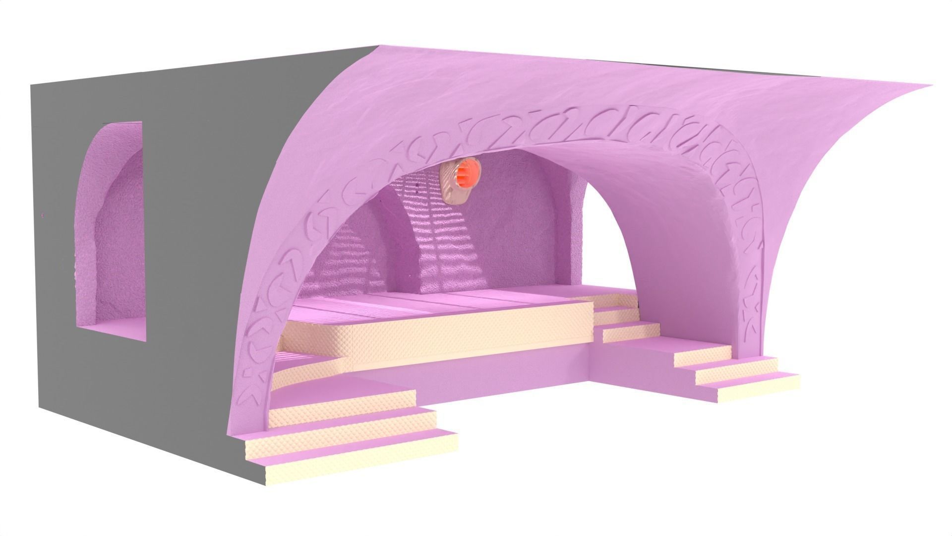 Jabbas Throne Area - small Foam version - 1-6 Hottoys 3D print model_4