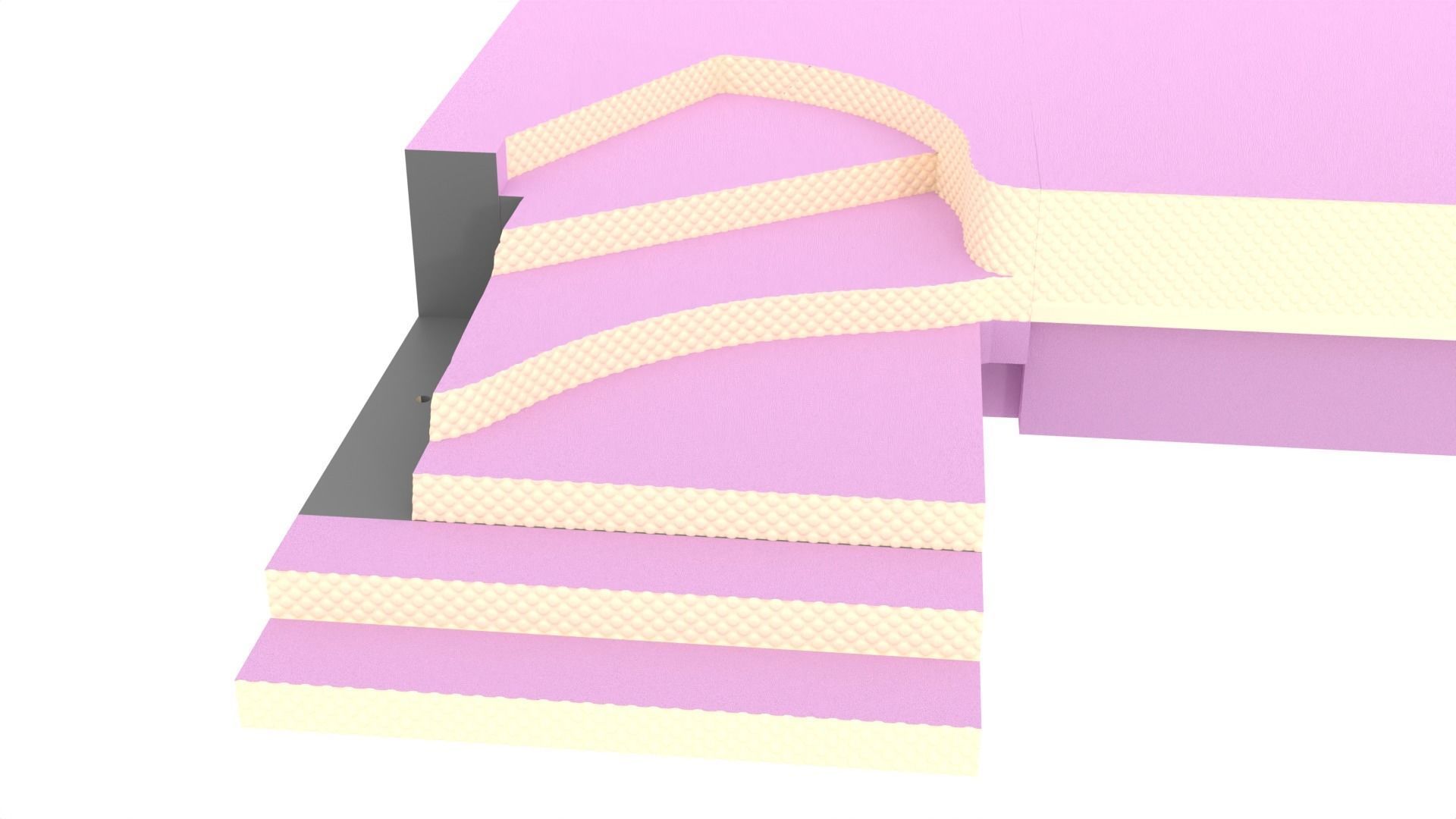 Jabbas Throne Area - small Foam version - 1-6 Hottoys 3D print model_8