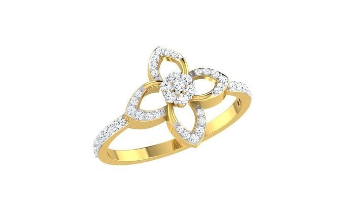 Solitaire Engagement Ring 3dm STL OBJ FBX Render Details 3D print model
