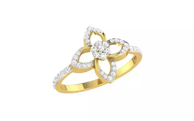 Solitaire Engagement Ring 3dm STL OBJ FBX Render Details