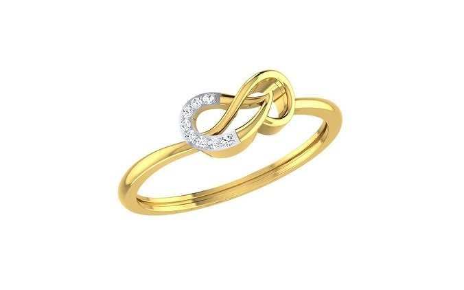 Solitaire Engagement Wedding Band Ring 3D print model