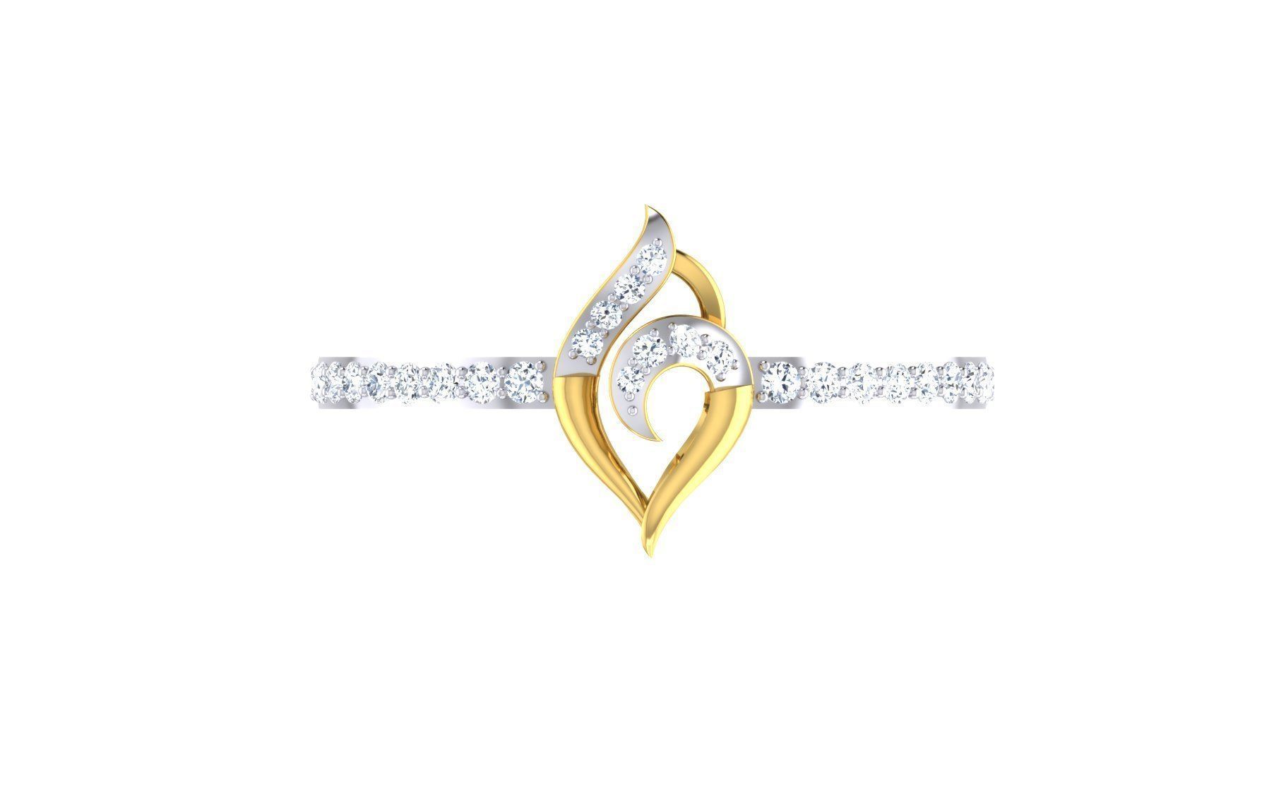 Solitaire Engagement Ring 3dm STL OBJ FBX Render Details 3D print model_6