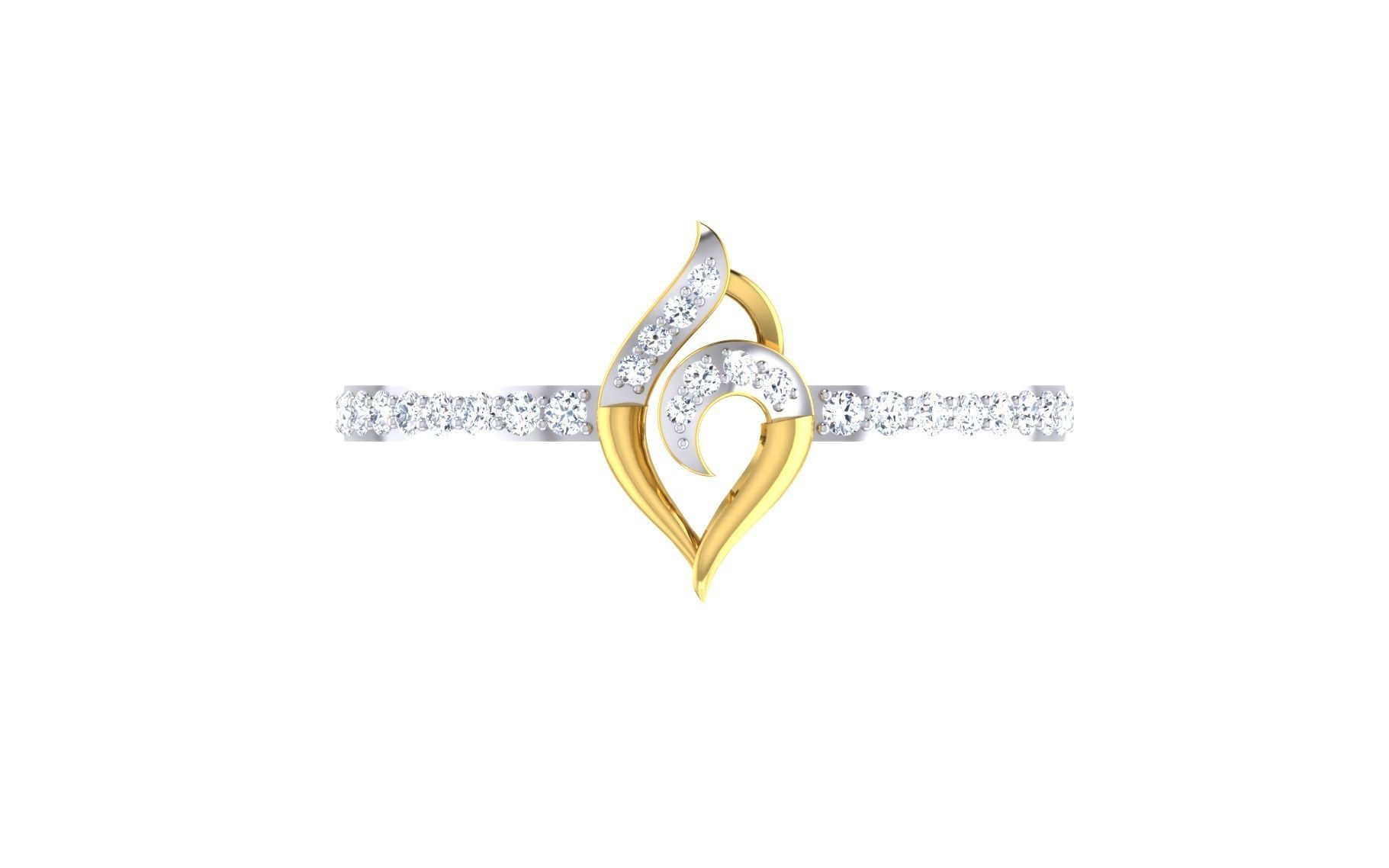 Solitaire Engagement Ring 3dm STL OBJ FBX Render Details 3D print model_7