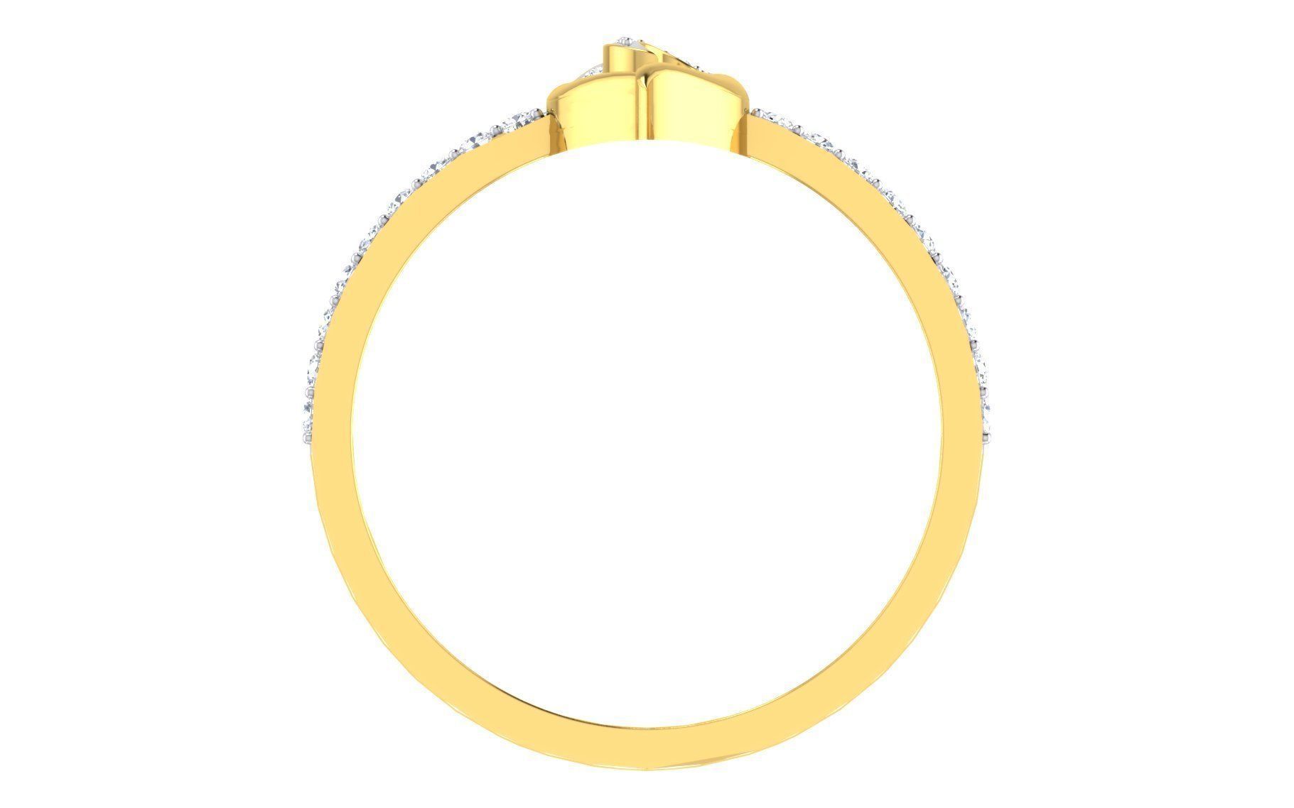 Solitaire Engagement Ring 3dm STL OBJ FBX Render Details 3D print model_2