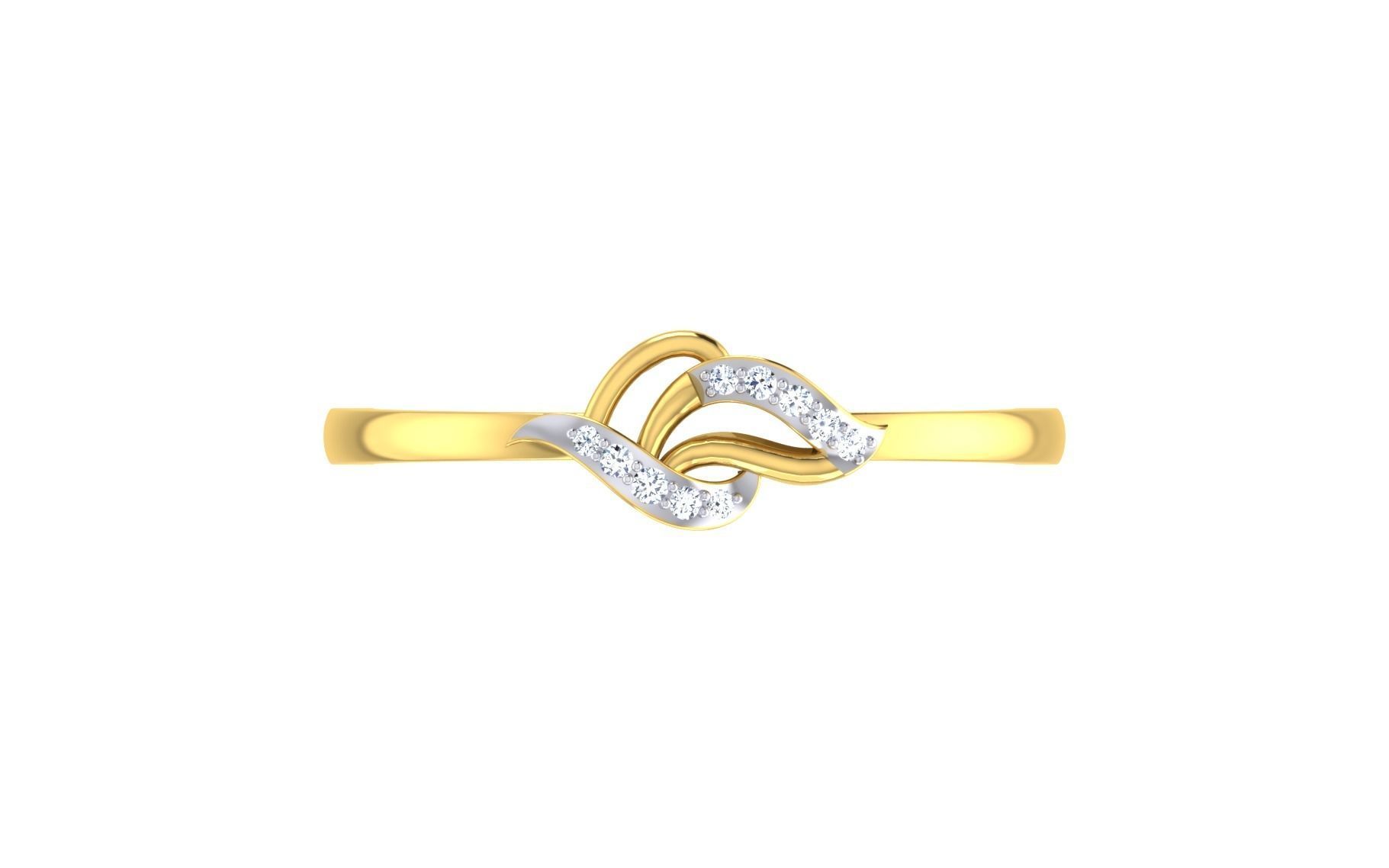 Solitaire Engagement Wedding Band Ring 3D print model_7