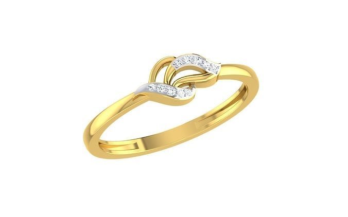 Solitaire Engagement Wedding Band Ring 3D print model