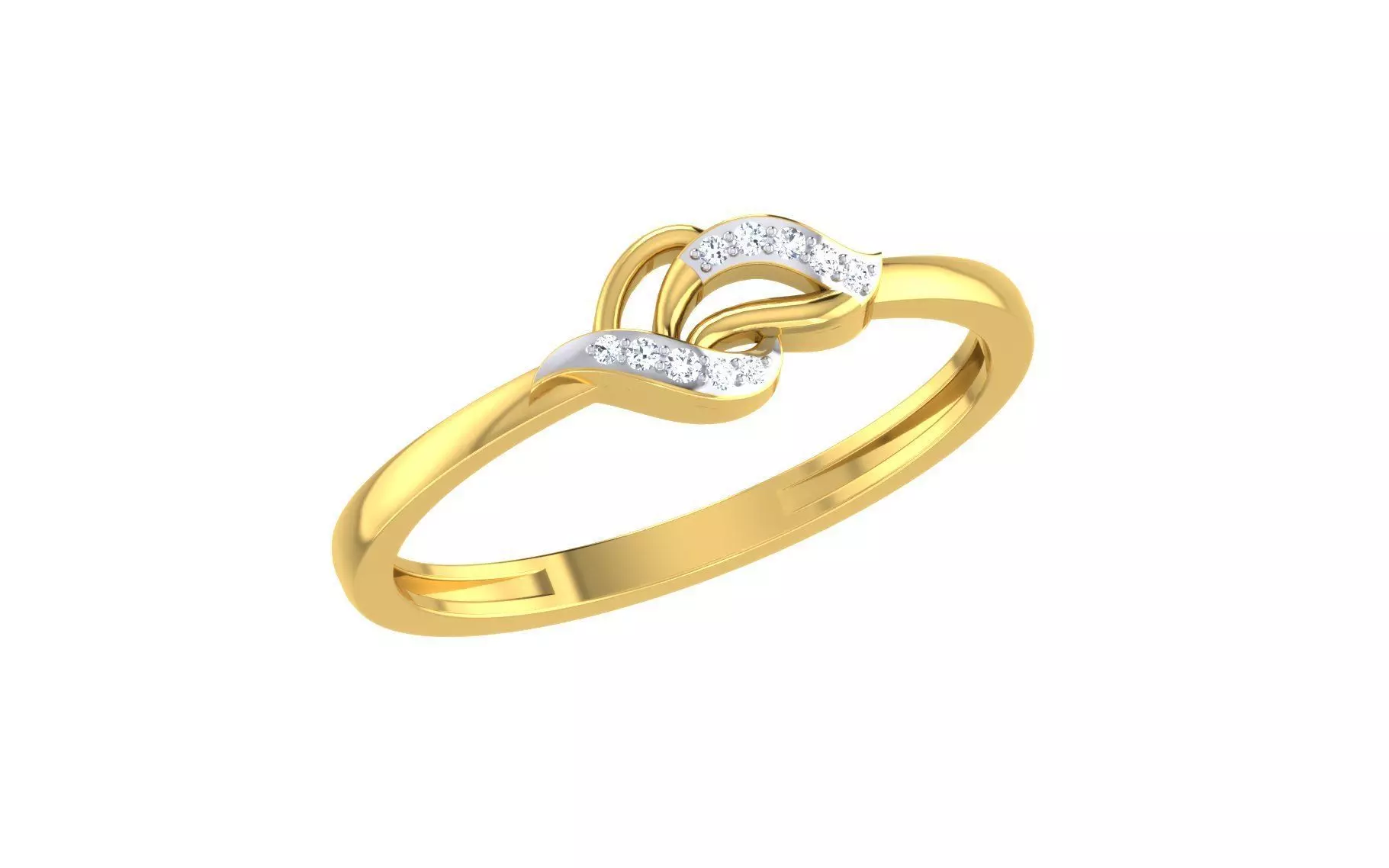 Solitaire Engagement Wedding Band Ring 3D print model_0