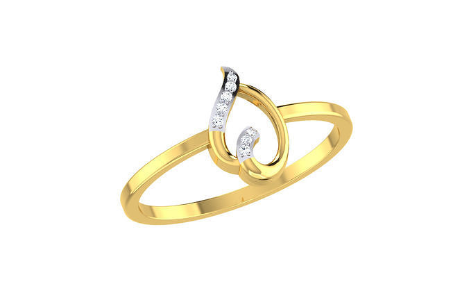 Solitaire Engagement Wedding Band Ring 3D print model