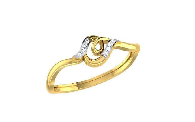 Solitaire Engagement Wedding Band Ring 3D print model