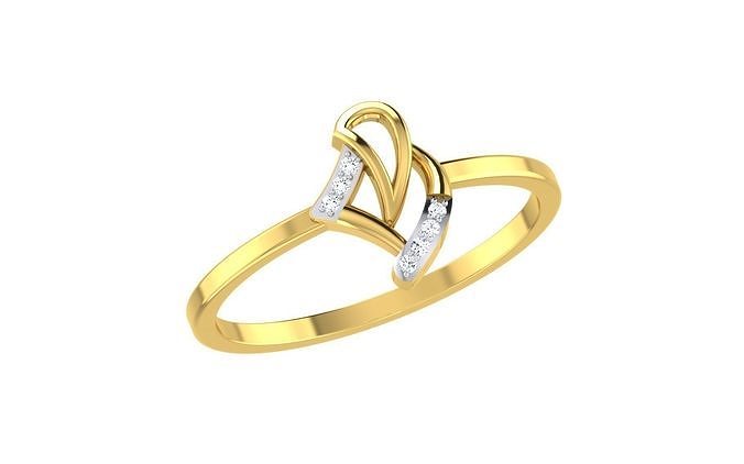 Solitaire Engagement Wedding Band Ring 3D print model