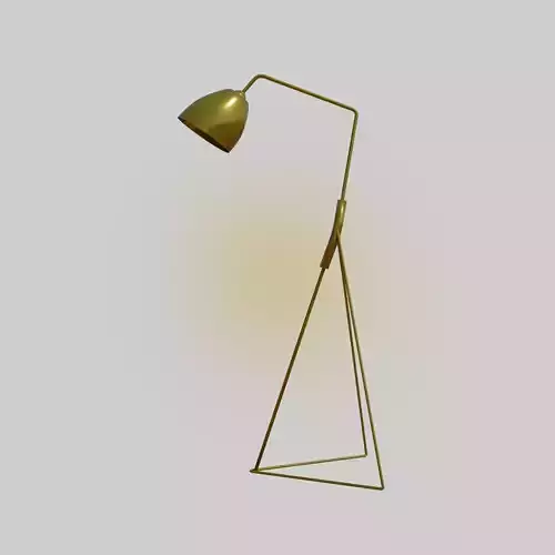 Elegant designed metallic golden floor lamp
