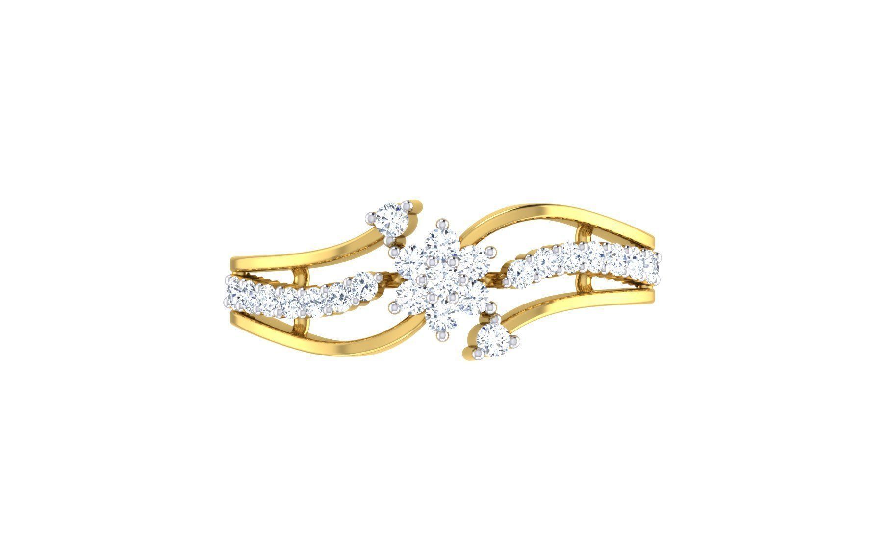 Solitaire Engagement Wedding Ring 3dm STL OBJ FBX Render Details 3D print model_6