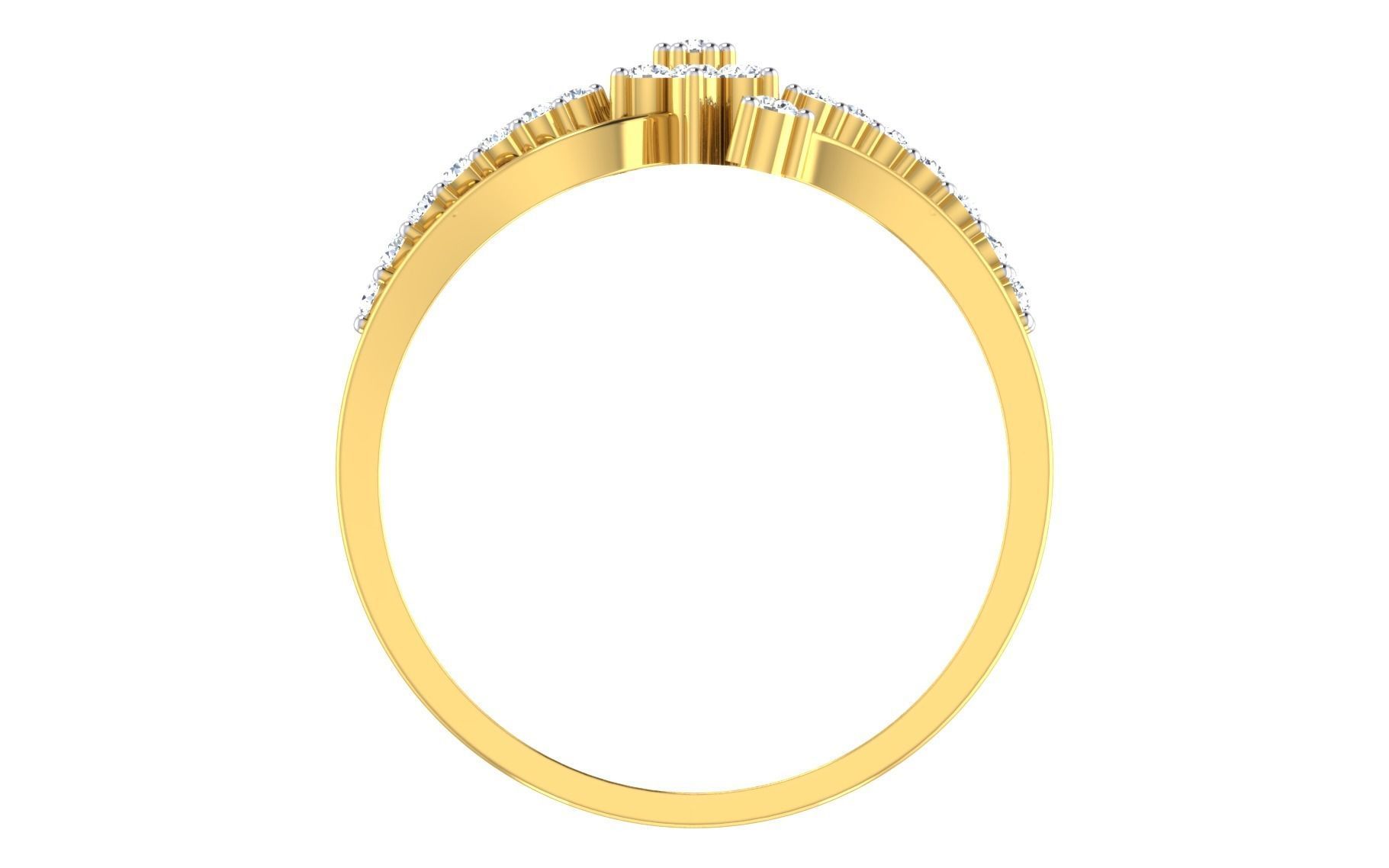 Solitaire Engagement Wedding Ring 3dm STL OBJ FBX Render Details 3D print model_3