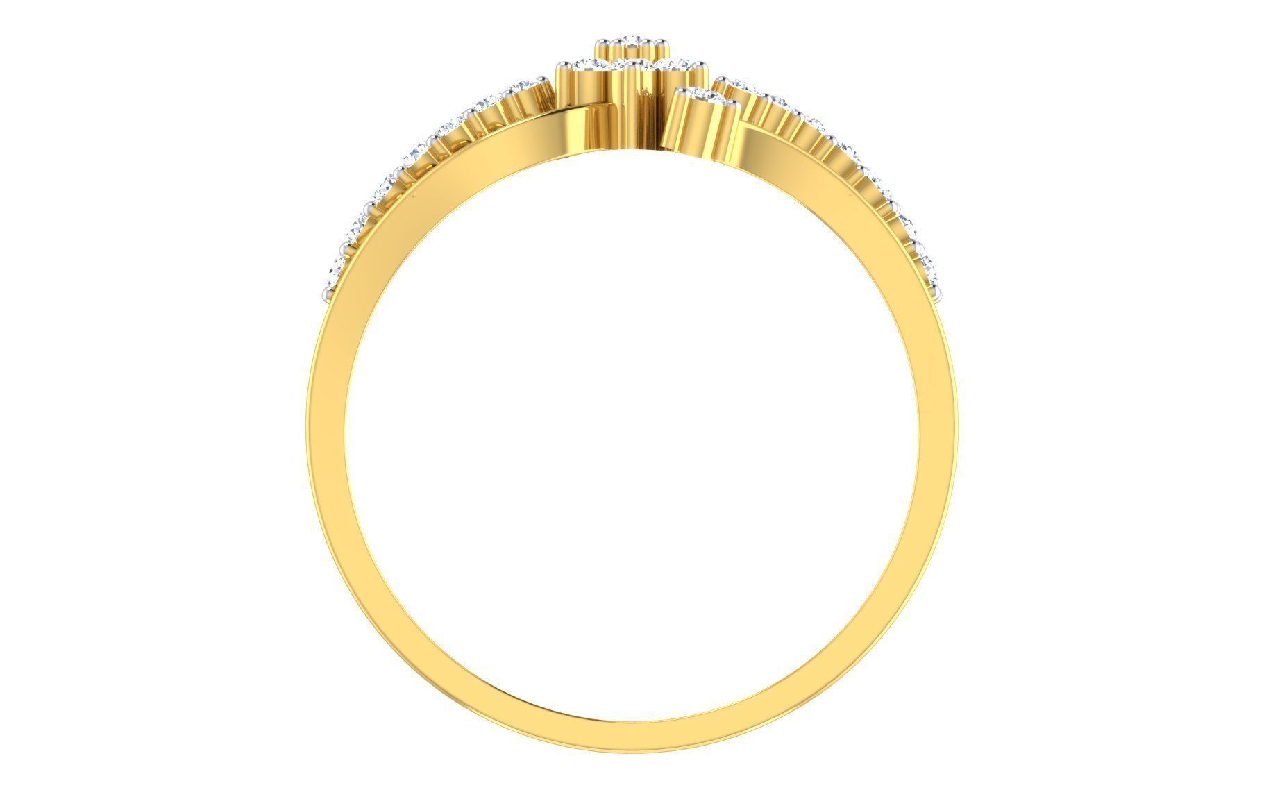 Solitaire Engagement Wedding Ring 3dm STL OBJ FBX Render Details 3D print model_2