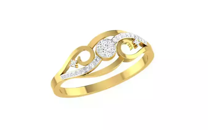 Solitaire Engagement Wedding Ring 3dm STL OBJ FBX Render Details