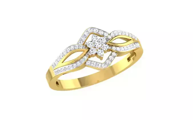 Solitaire Engagement Wedding Ring 3dm STL OBJ FBX Render Details
