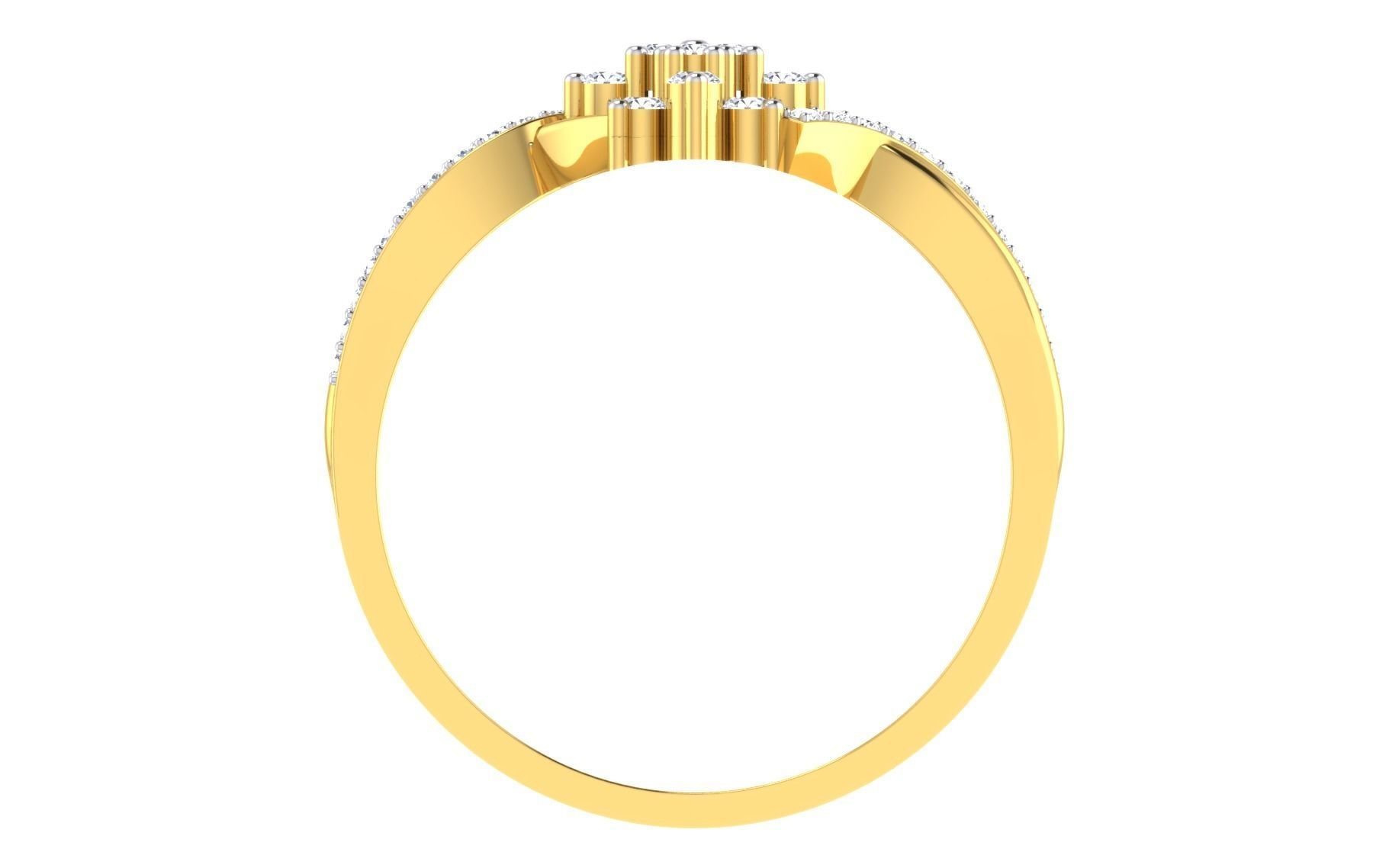 Solitaire Engagement Ring 3dm STL OBJ FBX Render Details 3D print model_3