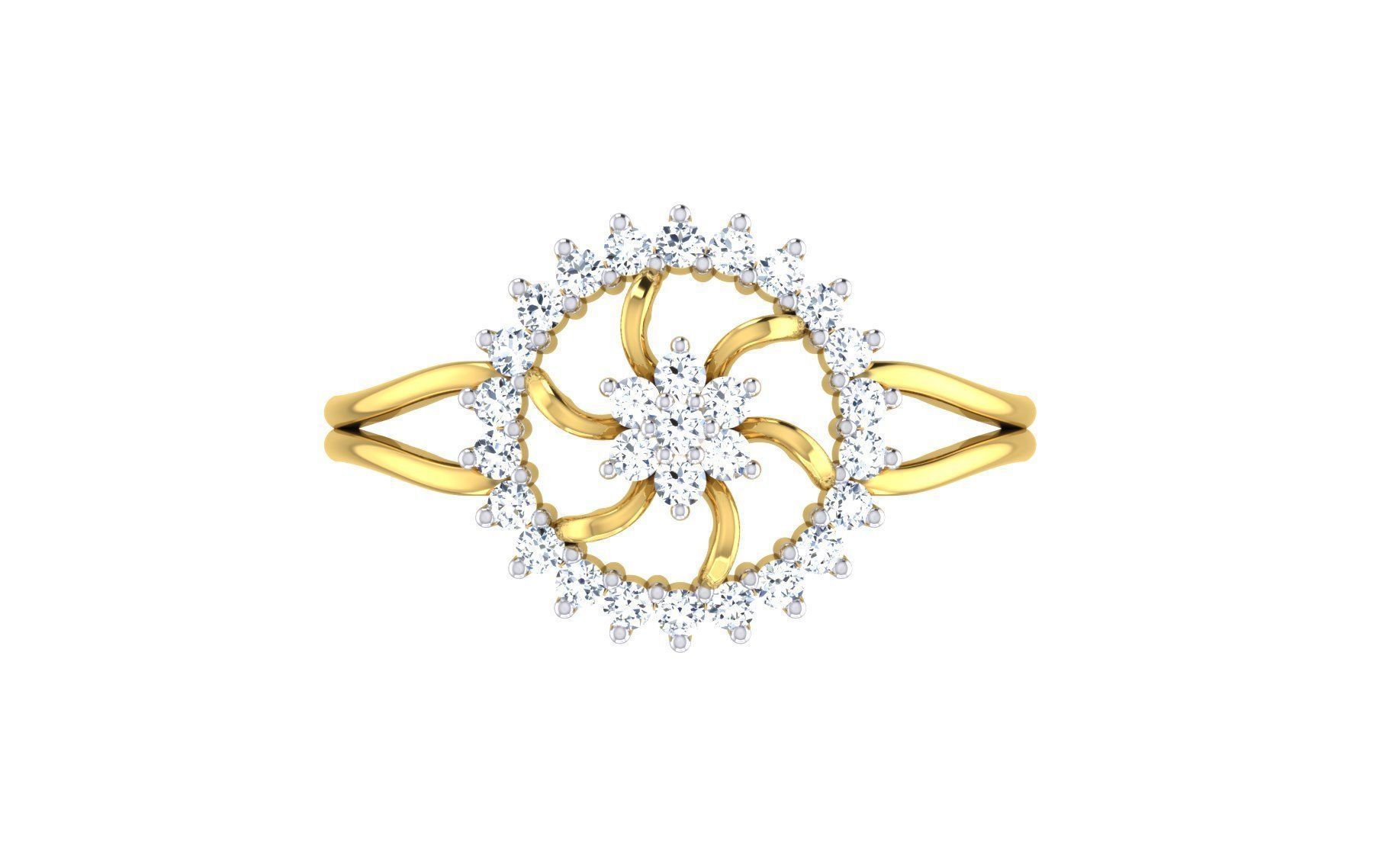 Solitaire Engagement Wedding Ring 3dm STL OBJ FBX Render Details 3D print model_6