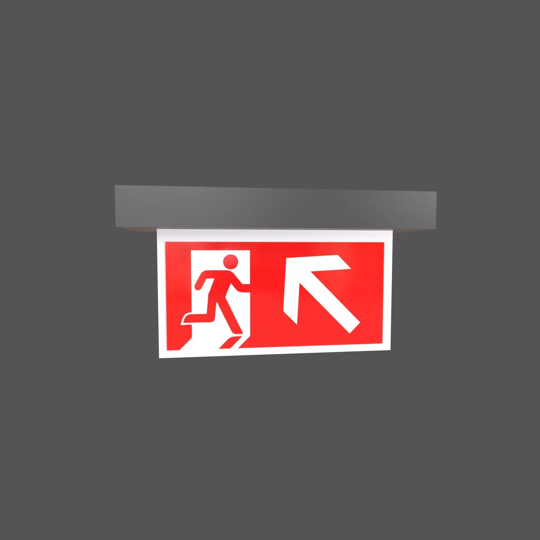 Exit Sign v1 014 Low-poly 3D model_0
