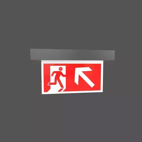 Exit Sign v1 014 Low-poly 3D model